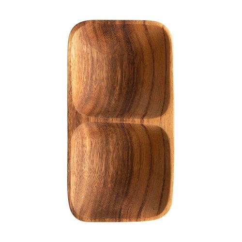 Alternative view of Double Acacia Wooden Platter 16x8x2.5cm UT036