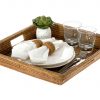 Square Rattan Tray With Handle UT065 1