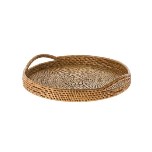 Oval Rattan Tray With Handle UT067