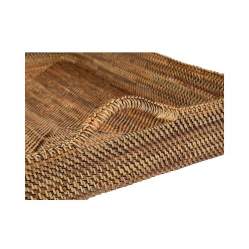 Alternative view of Rattan Serving Tray Rectangular With Handle UT071