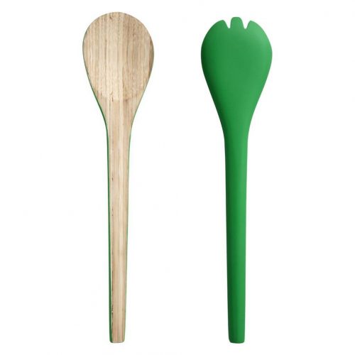 Bamboo Salad Servers Classic Green Set of 2