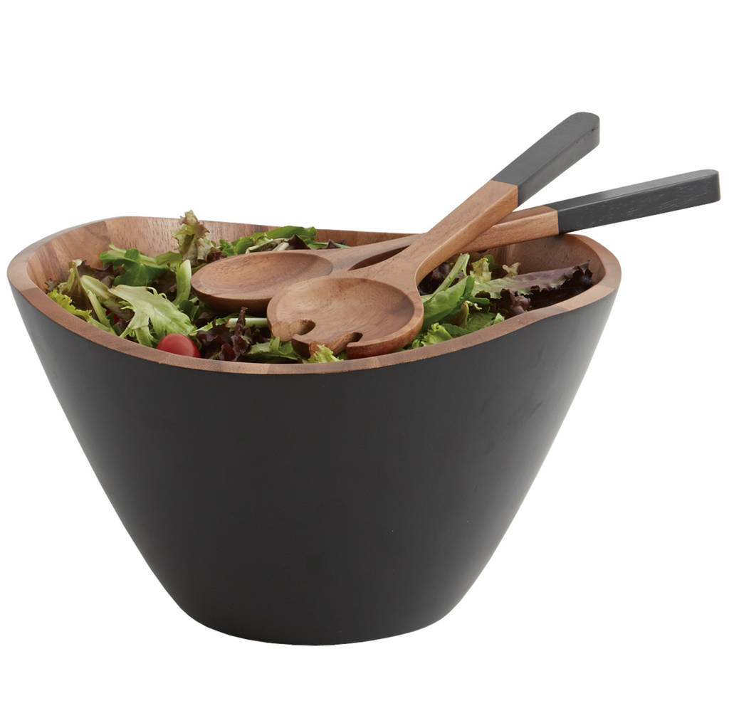 Acacia Wood Salad Bowl Set 3 UT365 1 Acacia Wood Salad Bowl Set 3 UT365