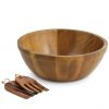 Acacia Wood Salad Bowl Set 3 UT366