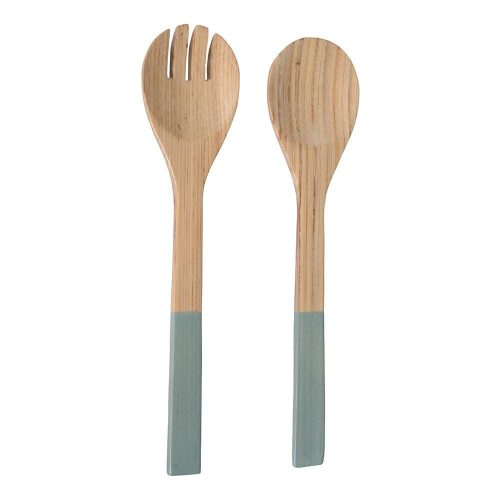 Bamboo Salad Servers Light Blue Set of 2 UT444
