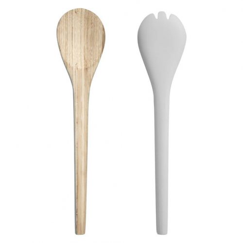 Bamboo Salad Servers White Set of 2 UT432