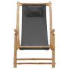 Outdoor Deck Bamboo Chair Dark Grey UT448