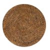 Round Rattan Placemat - Honey Brown
