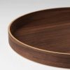walnut veneer wooden serving tray 45cm ut463 1