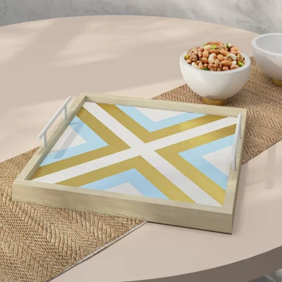 hand painted wooden trays