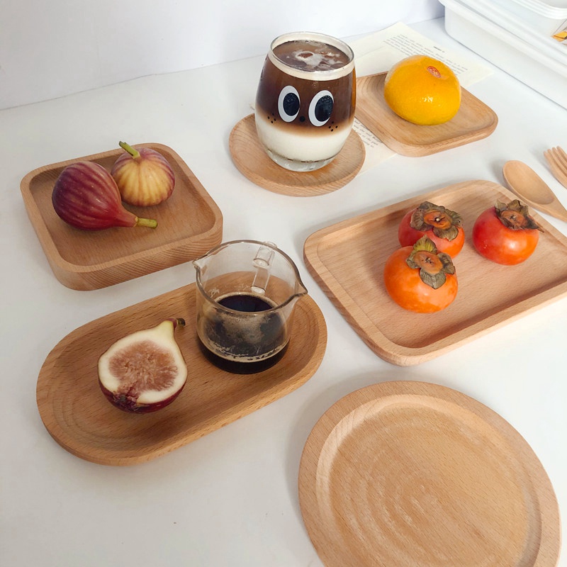 mini wooden trays