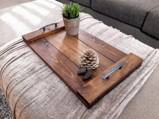 Rustic wooden trays