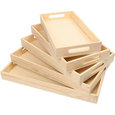 wooden trays with handles bulk