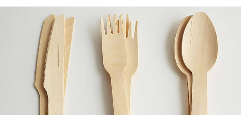 disposable wooden cutlery set