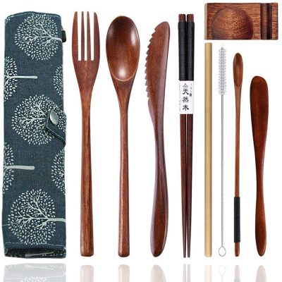 wooden cutlery set